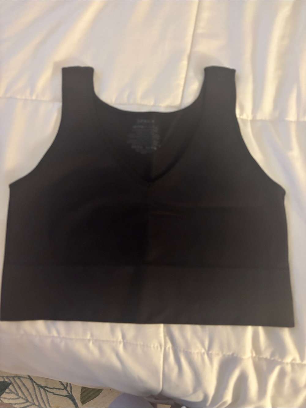 SPANX Black Seamless V-Neck Bralette